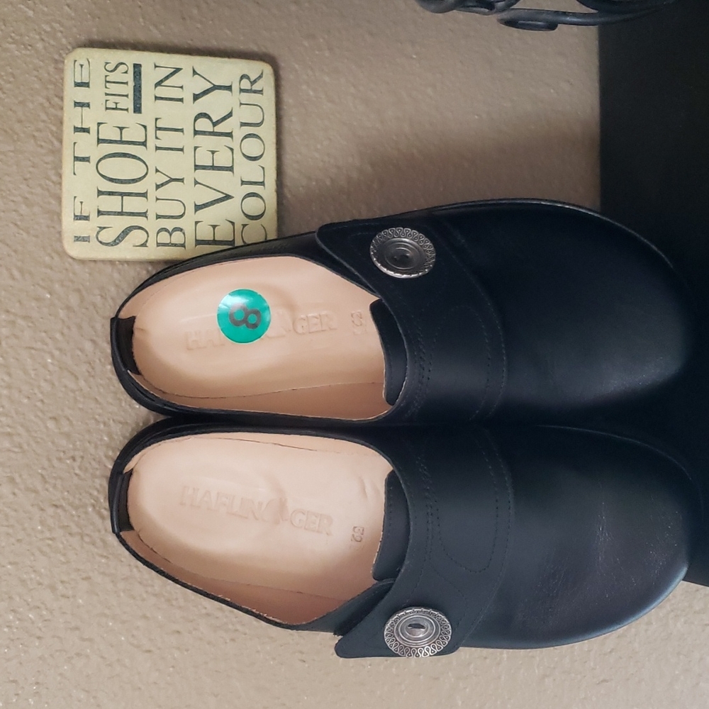 NWOT- Haflinger Charlotte Leather Clog - Picture 4 of 9